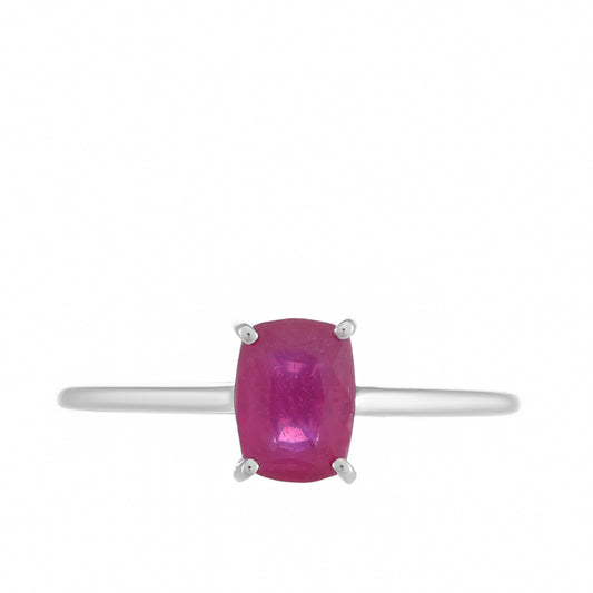Silberring mit Thai Rubin