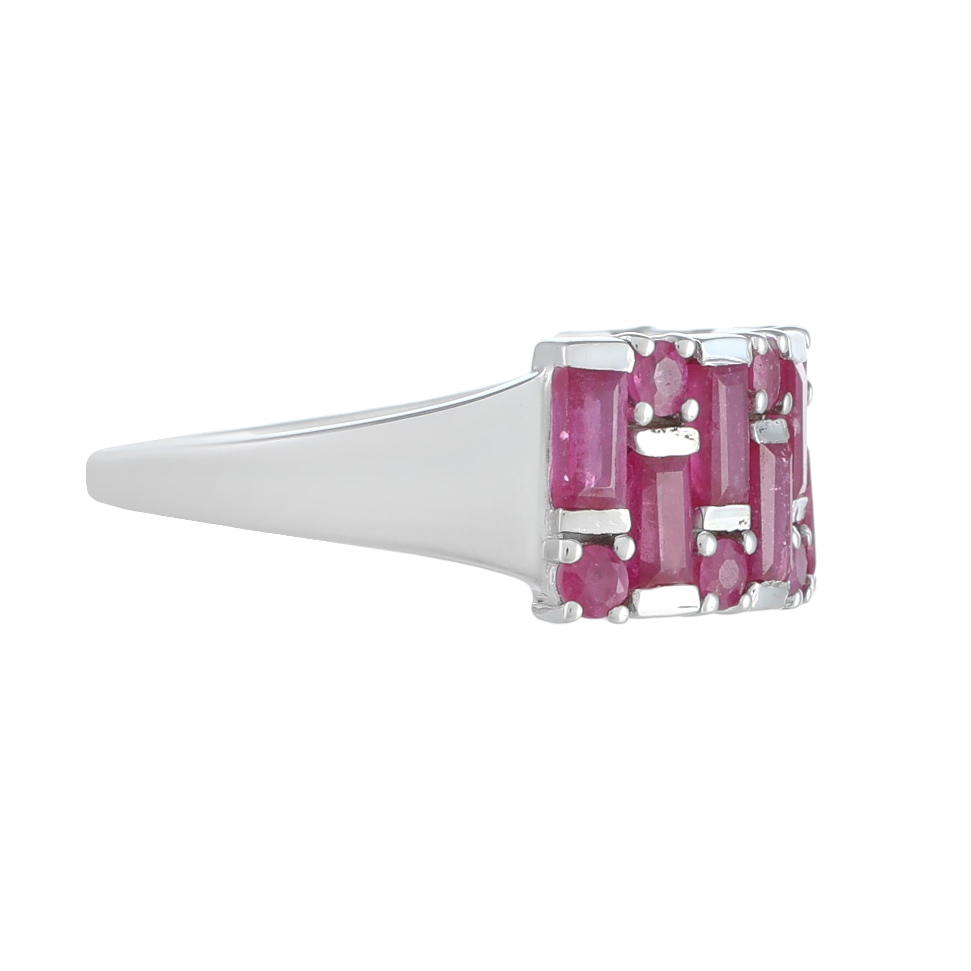Silberring mit Thai Rubin 2 