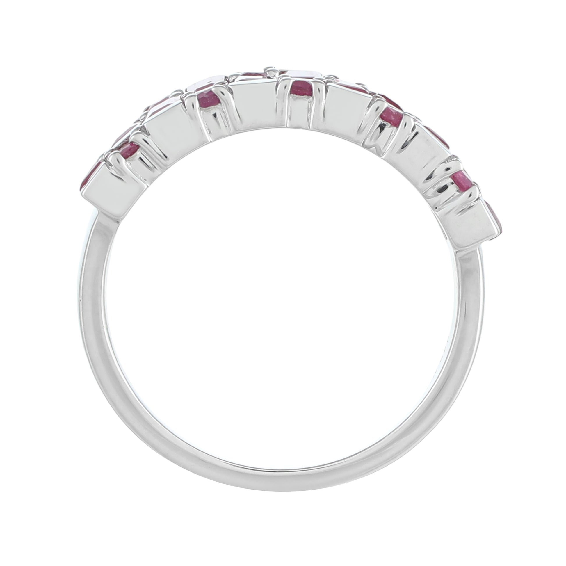 Silberring mit Thai Rubin 4 