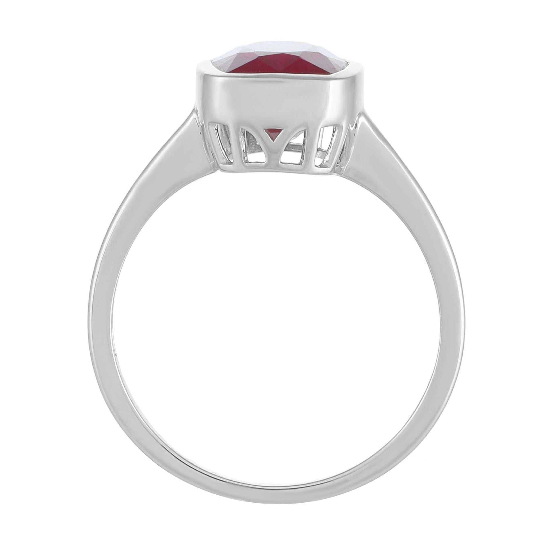 Silberring mit Thai Rubin 4 