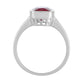 Silberring mit Thai Rubin