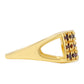 Goldplattierter Silberring mit rotem Diamant