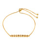 Goldplattiertes Silberarmband mit rotem Diamant