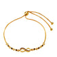 Goldplattiertes Silberarmband mit rotem Diamant