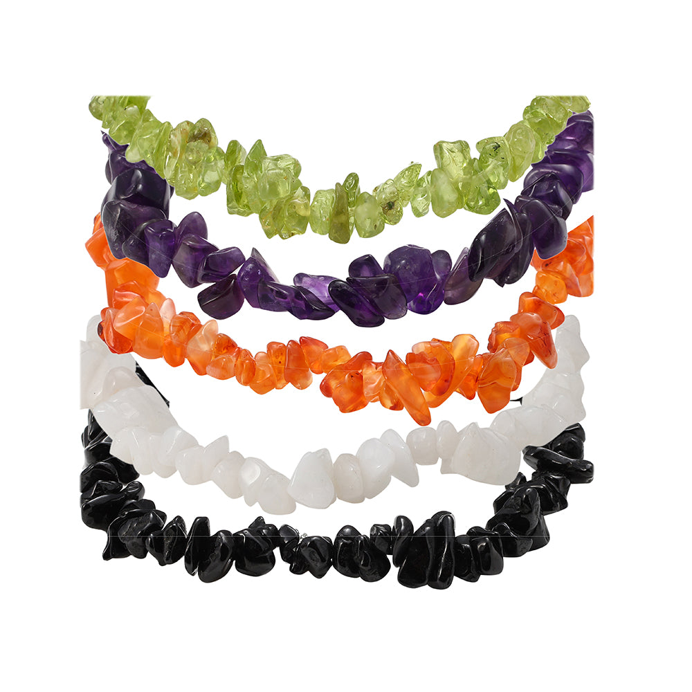 Schmuckgarnitur aus Nugget mit Amethyst und Karneol 2 