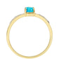 Goldring mit äthiopischem Paraiba-Blauopal und weißem Topas
