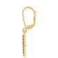 Goldplattierte Silberohrringe mit rotem Diamant
