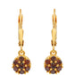 Goldplattierte Silberohrringe mit rotem Diamant