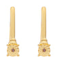 schmuckgarnitur aus Goldplattierte Silber mit rotem Diamant