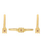 schmuckgarnitur aus Goldplattierte Silber mit rotem Diamant