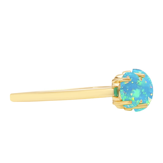 Goldring mit äthiopischem Paraiba-Blauopal