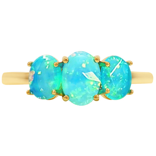 Goldring mit äthiopischem Paraiba-Blauopal