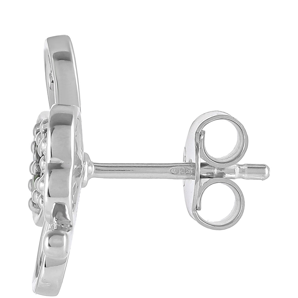 Silberohrringe mit Chromdiopsid 2 