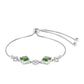 Silberarmband mit Chromdiopsid