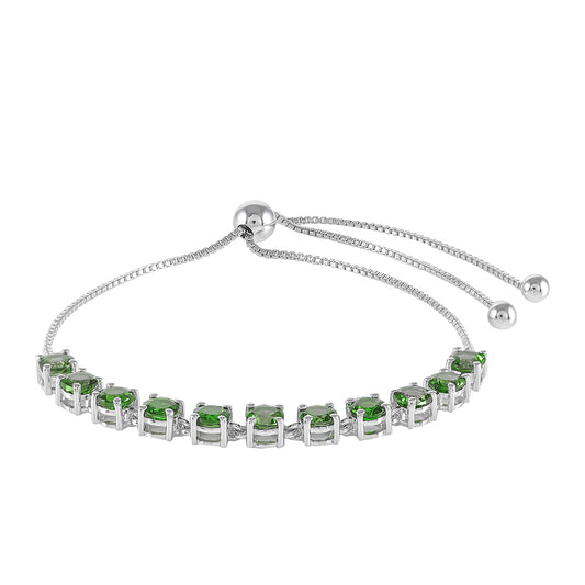 Silberarmband mit Chromdiopsid