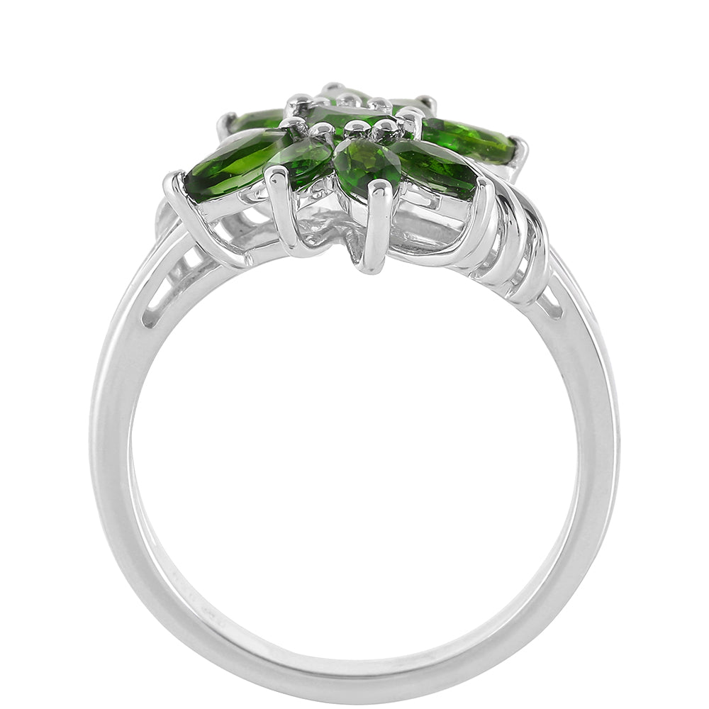 Silberring mit Chromdiopsid 4 