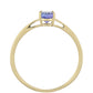 Goldring mit Tansanit - Klasse AAA