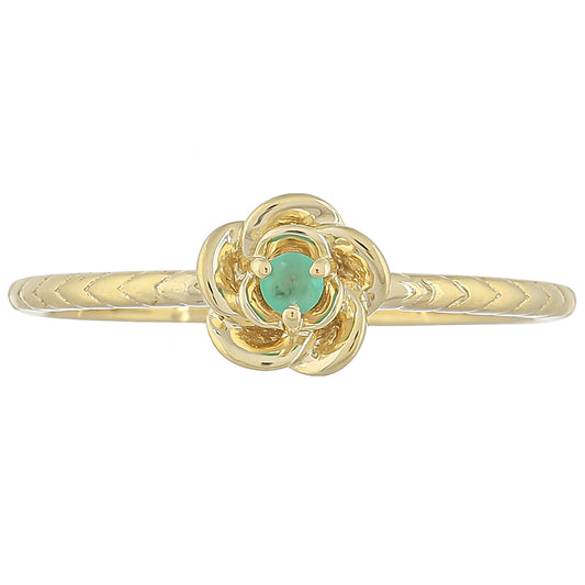 Goldring mit brasilianischem Smaragd