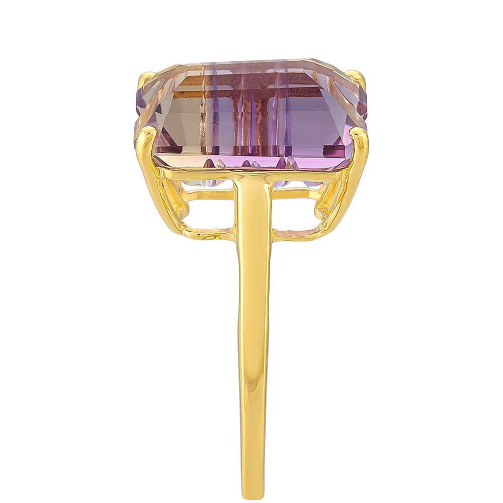 Goldplattierter Silberring mit Ametrin 3 