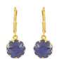 Goldplattierte Silberohrringe mit Thai blauem Saphir
