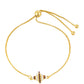 Goldplattiertes Silberarmband mit rotem Diamant und weißem Diamant