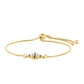 Goldplattiertes Silberarmband mit rotem Diamant und weißem Diamant