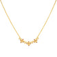 Goldplattierte Silberhalskette mit rotem Diamant und weißem Diamant