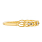 Goldplattierter Silberring mit rotem Diamant und weißem Diamant