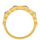 Goldplattierter Silberring mit rotem Diamant und weißem Diamant
