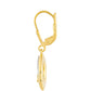 Goldplattierte Silberohrringe mit rotem Diamant und weißem Diamant