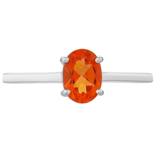 Silberring mit Padparadscha Quarz