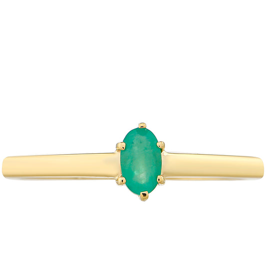 Goldring mit brasilianischem Smaragd