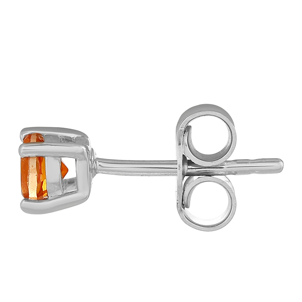 Silberohrringe mit Padparadscha Quarz 2 