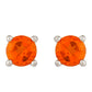 Silberohrringe mit Padparadscha Quarz