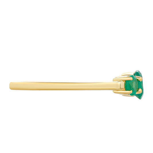 Goldring mit brasilianischem Smaragd
