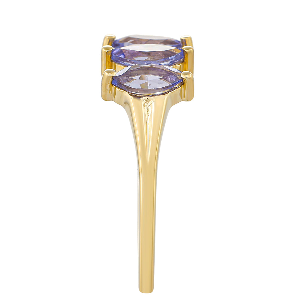 Goldring mit Tansanit - Klasse AAA 3 