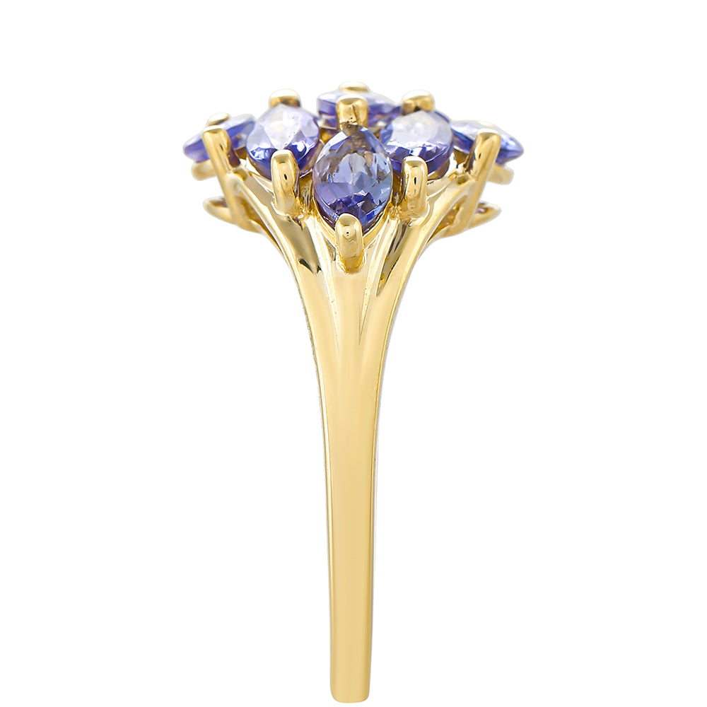Goldring mit Tansanit - Klasse AAA 3 