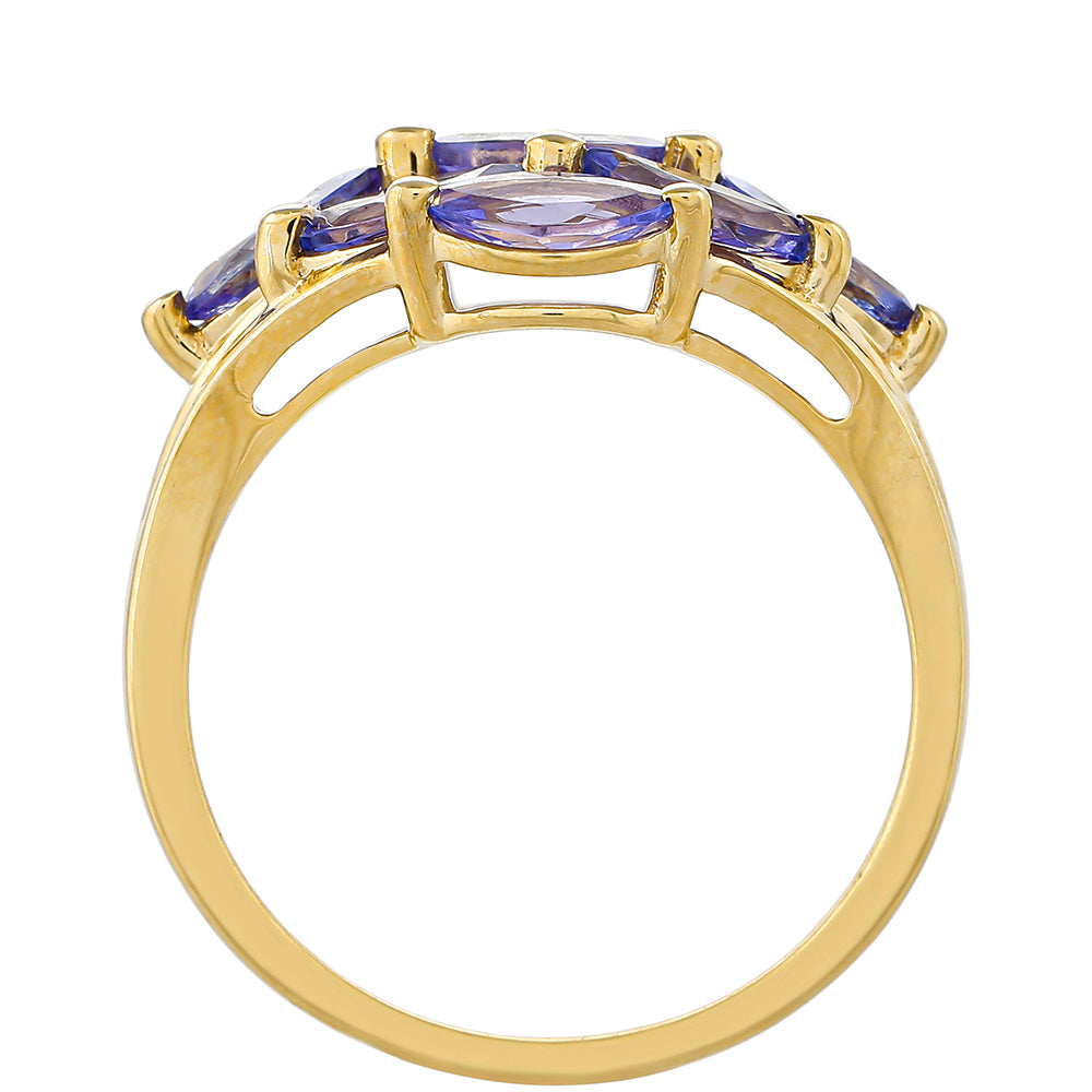 Goldring mit Tansanit - Klasse AAA 4 