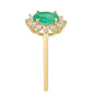 Goldring mit brasilianischem Smaragd und natürlichem Zirkon