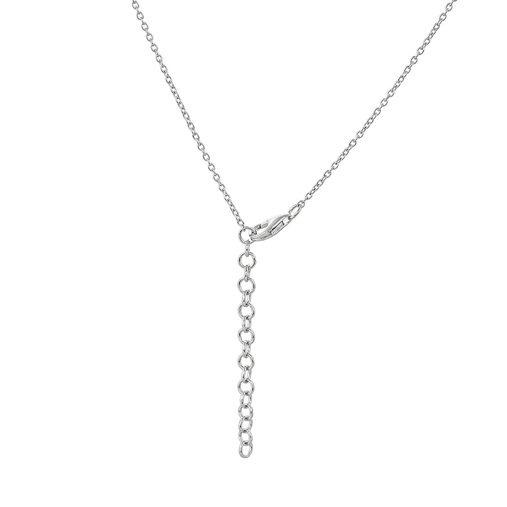 Silberhalskette mit Padparadscha Quarz und weißem Topas 2 