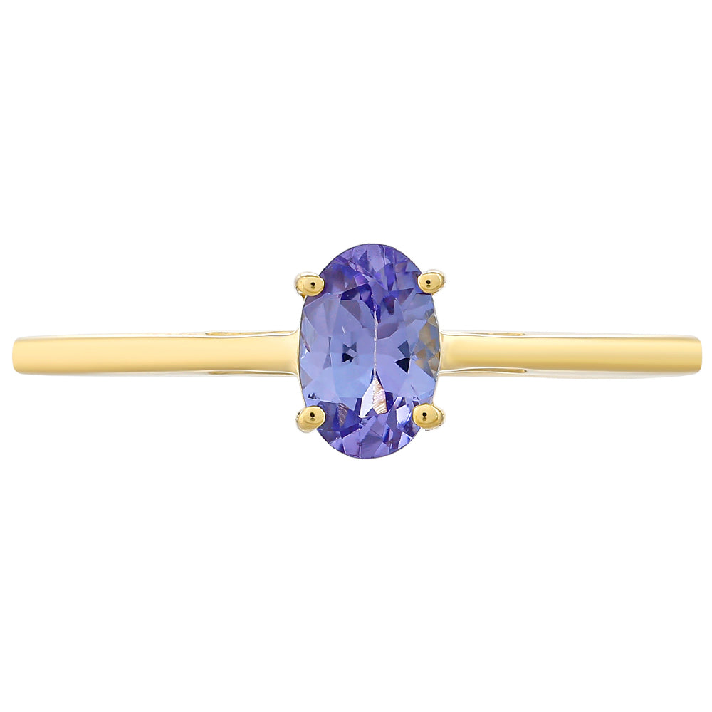 Goldring mit Tansanit - Klasse AAA 1 