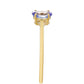 Goldring mit Tansanit - Klasse AAA