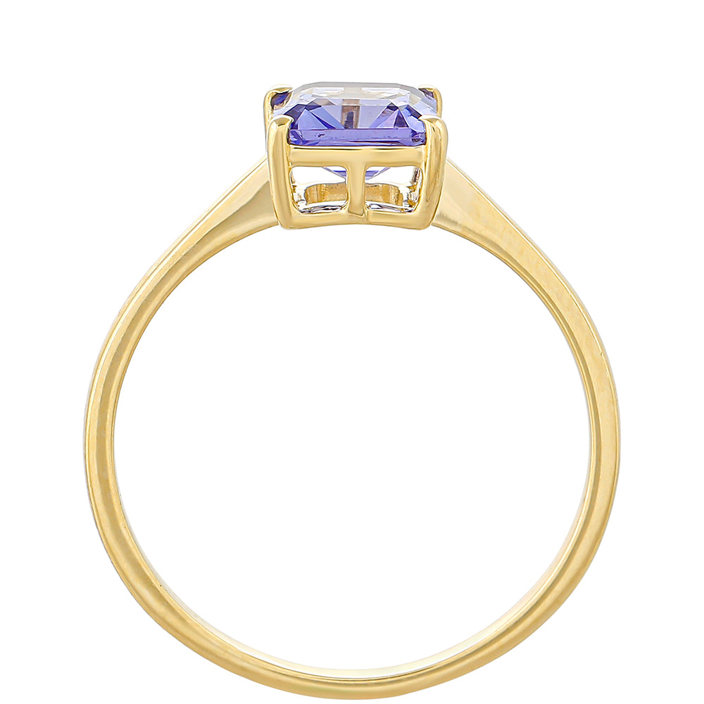 Goldring mit Tansanit - Klasse AAA 4 