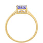 Goldring mit Tansanit - Klasse AAA