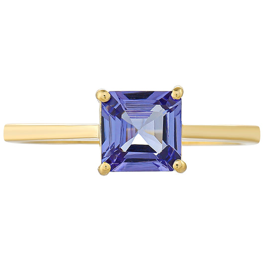 Goldring mit Tansanit - Klasse AAA