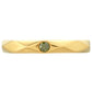 Goldplattierter Silberring mit grünem Diamant