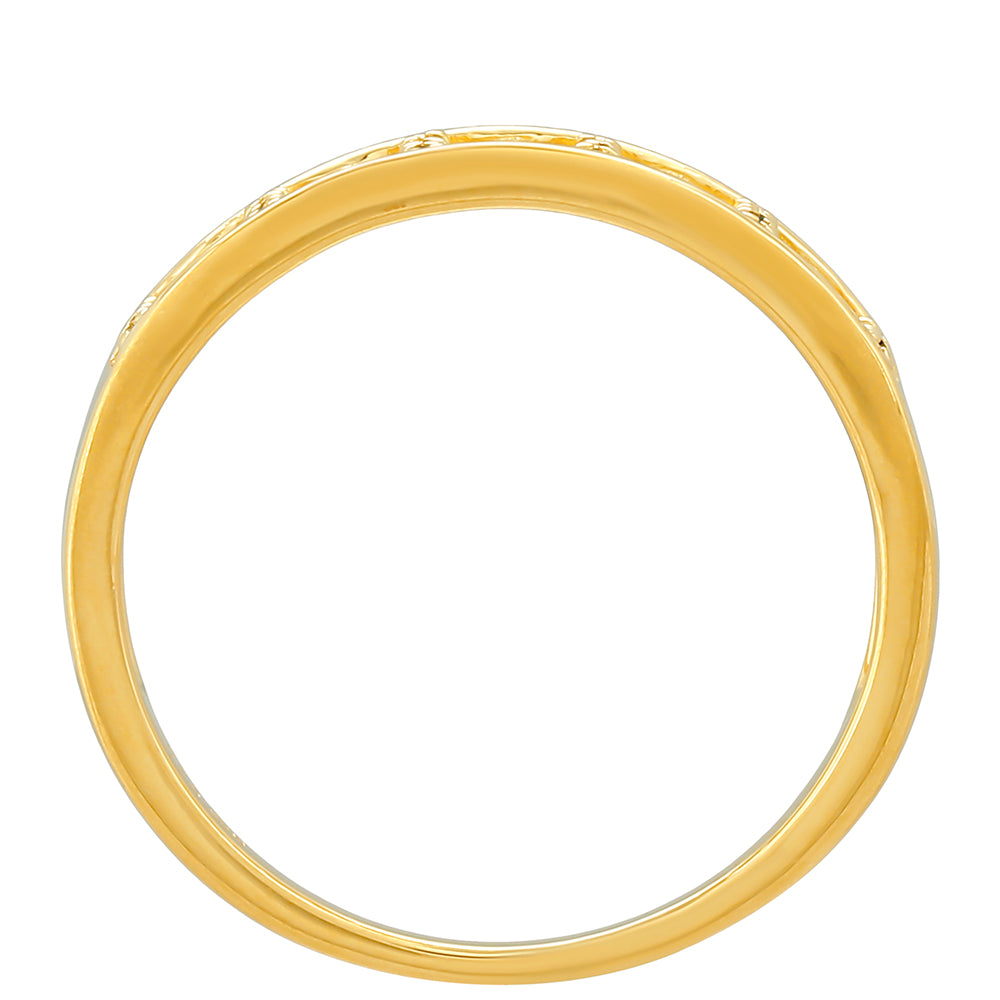 Goldplattierter Silberring mit grünem Diamant 4 