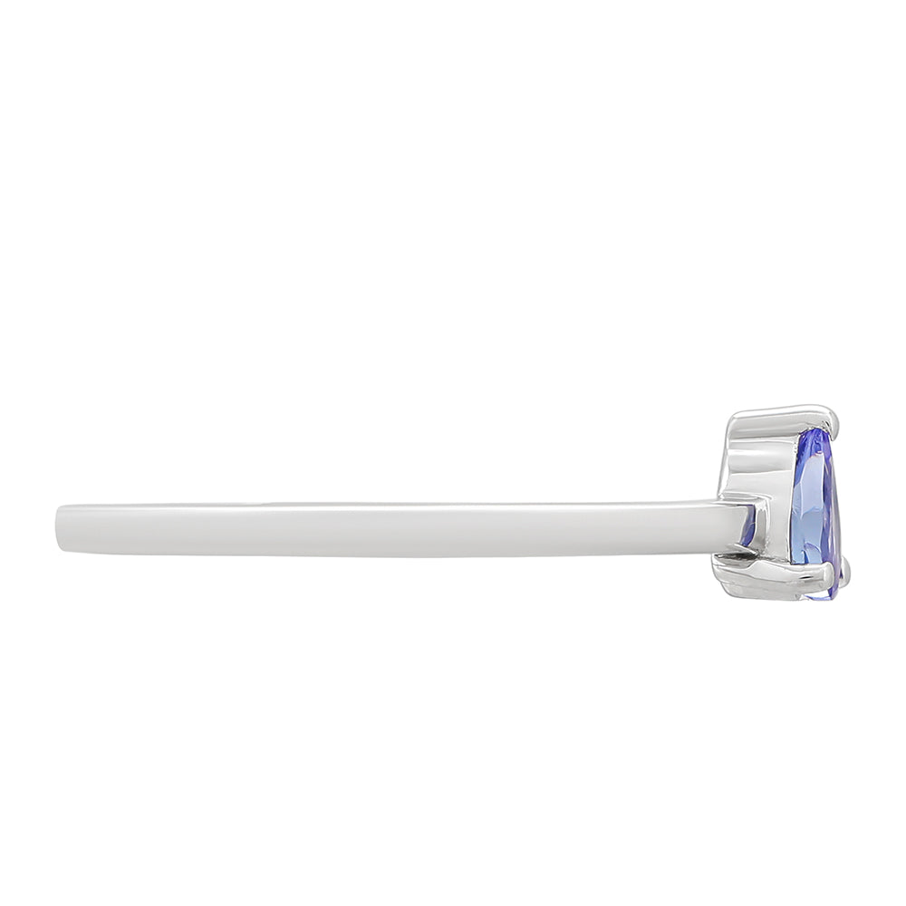 Silberring mit Tansanit - Klasse AAA 2 