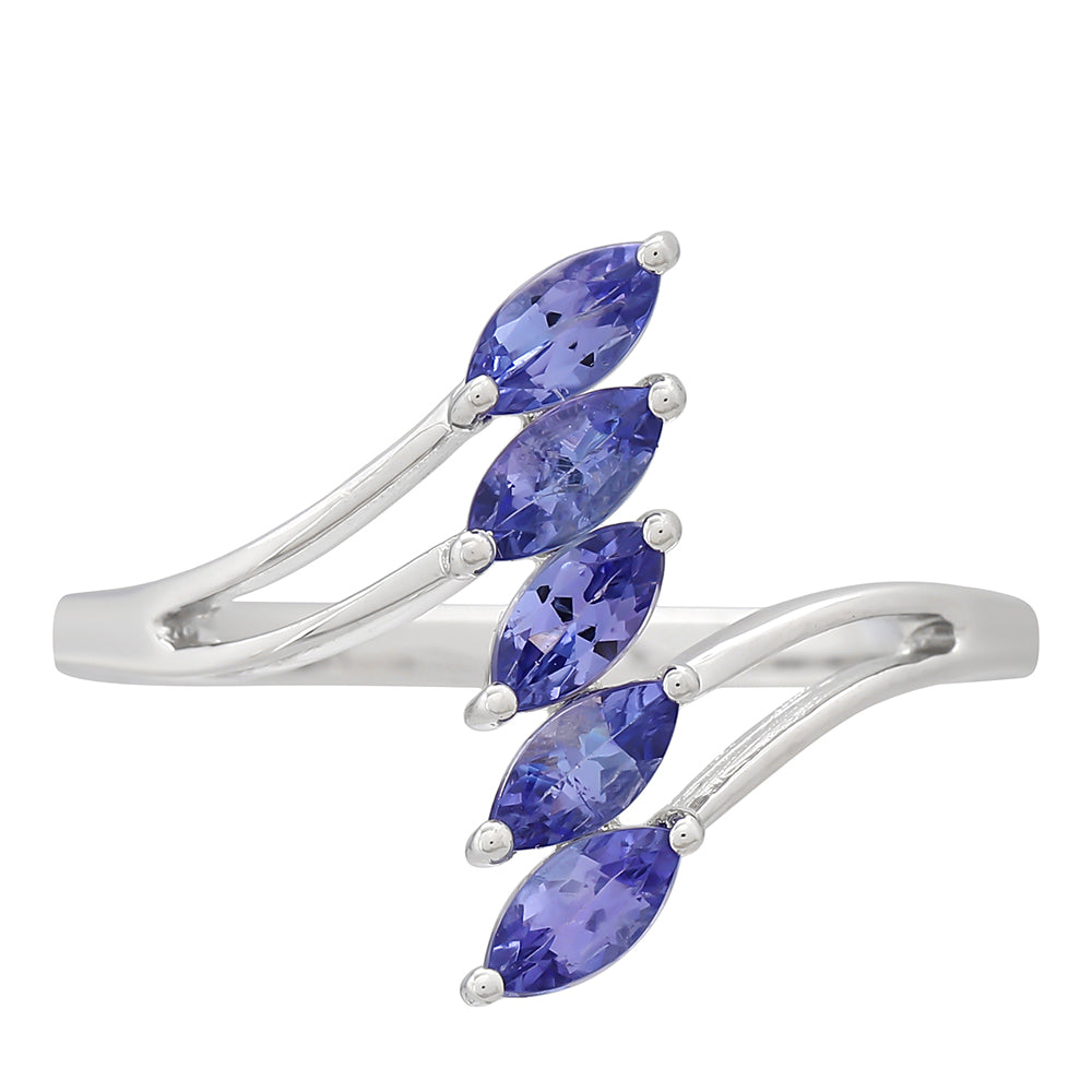 Silberring mit Tansanit - Klasse AAA 1 