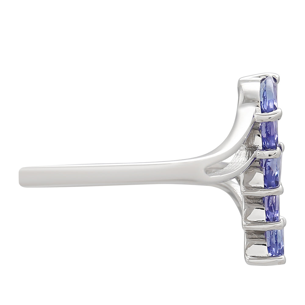 Silberring mit Tansanit - Klasse AAA